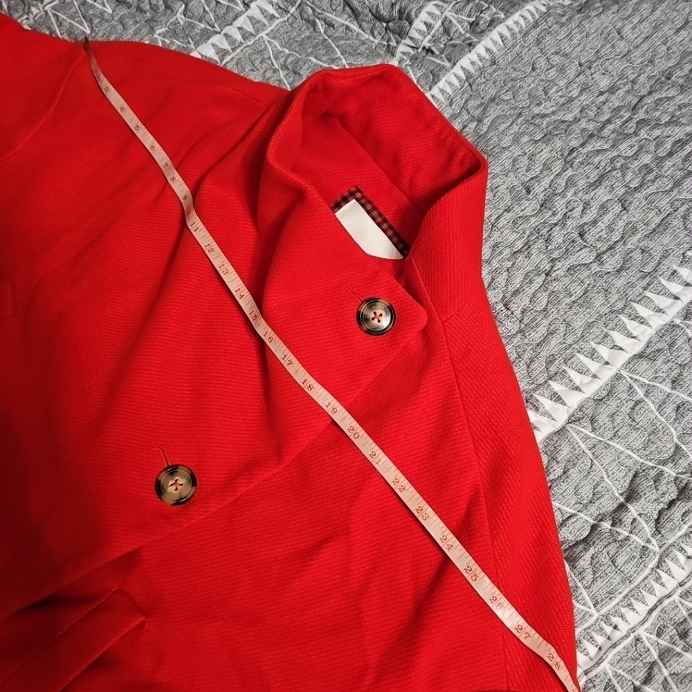Anthropologie Sascha Red Asymmetrical‎ Jacket Women's Large NWOT Condition $180 - Picture 12 of 12
